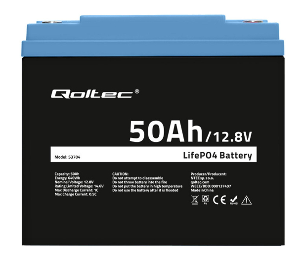 Qoltec Akumulator LiFePO4 12.8V/50Ah/640W - 1324561 - zdjęcie 2